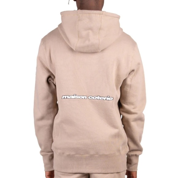 Maison Coterie Men Hoodie Full zip Pockets Embroidered 100% cotton M Oversized - Picture 2 of 15
